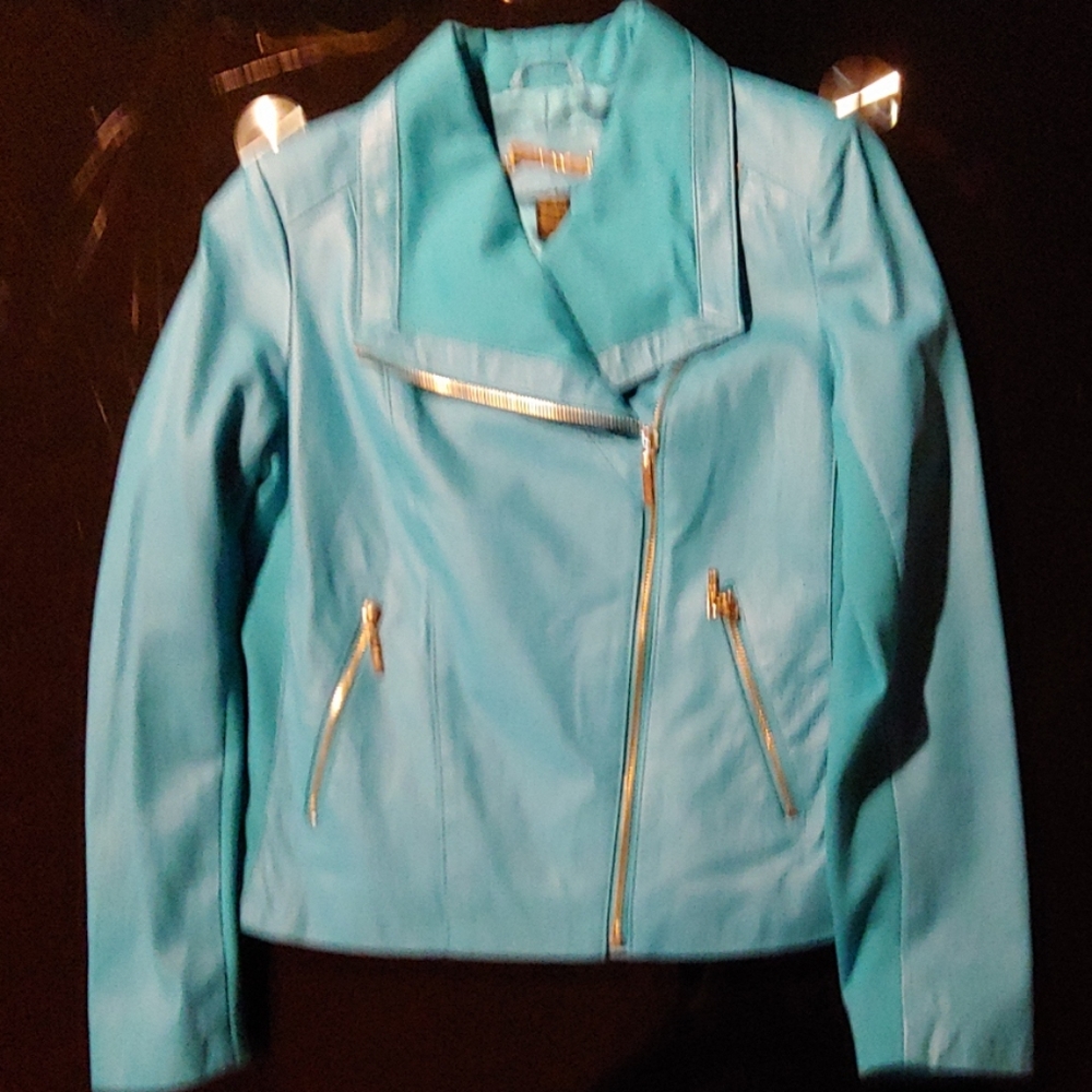 Iman zippered leather jacket